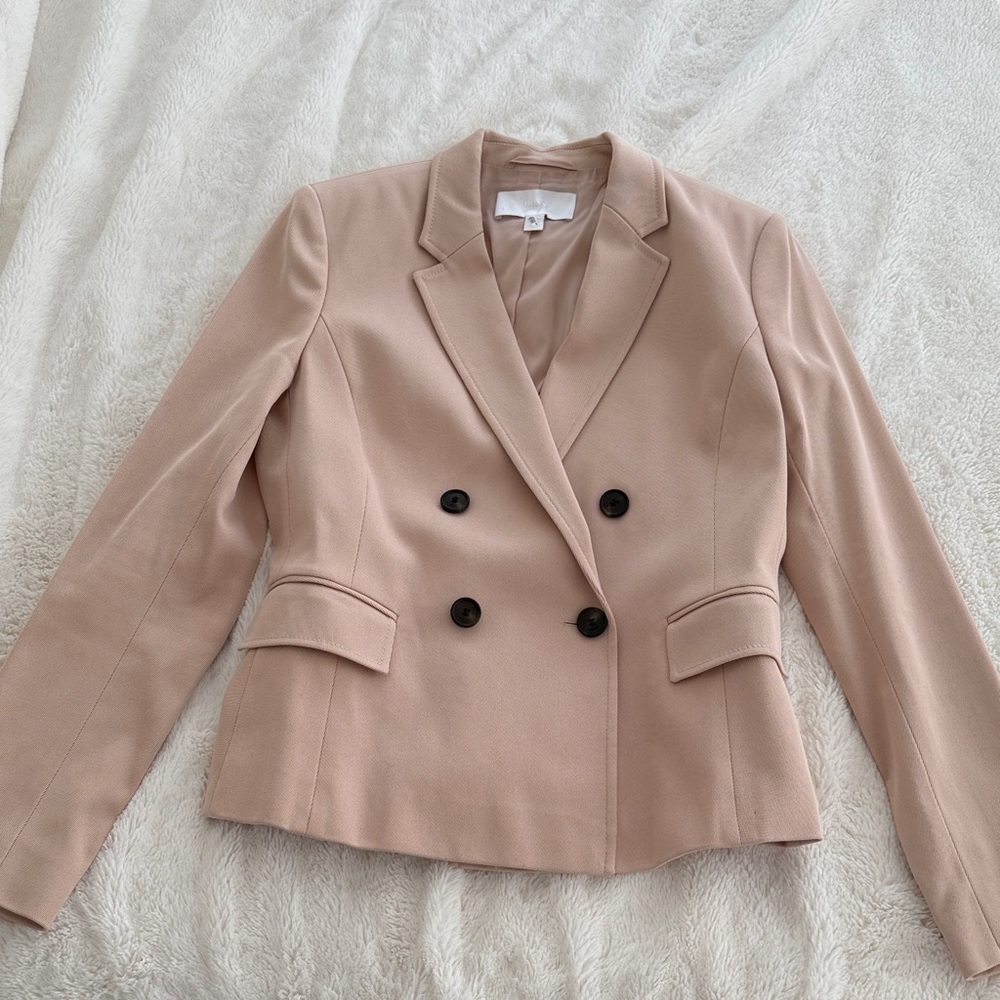 Boss Women's Light Pink Double-Breasted Blazer